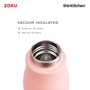 Zoku Coral Stainless Steel Bottle, 500ml