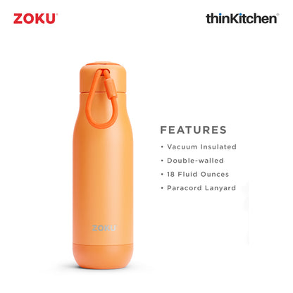 Zoku Stainless Steel Bottle Orange 500ml