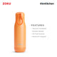Zoku Stainless Steel Bottle, Orange, 500ml