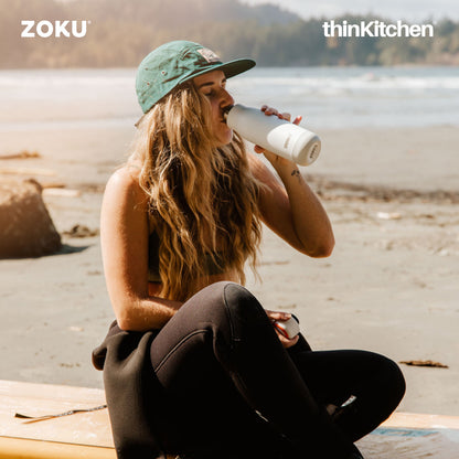 Zoku Stainless Steel Bottle White 500ml