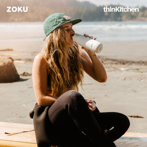 Zoku Stainless Steel Bottle, White, 500ml