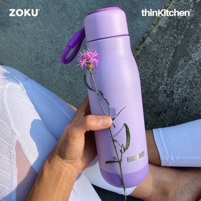 Zoku 18oz Lavender Stainless Steel Bottle