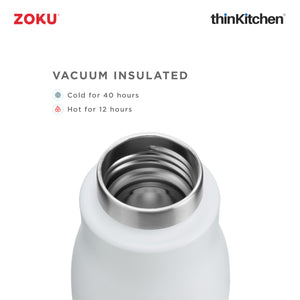 Zoku 18oz White Camo Stainless Bottle