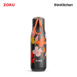 Zoku Moonlight Poppy Stainless Steel Bottle, 500ml