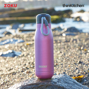Zoku Purple Vaccum insulated Stainless Steel Bottle, 500ml