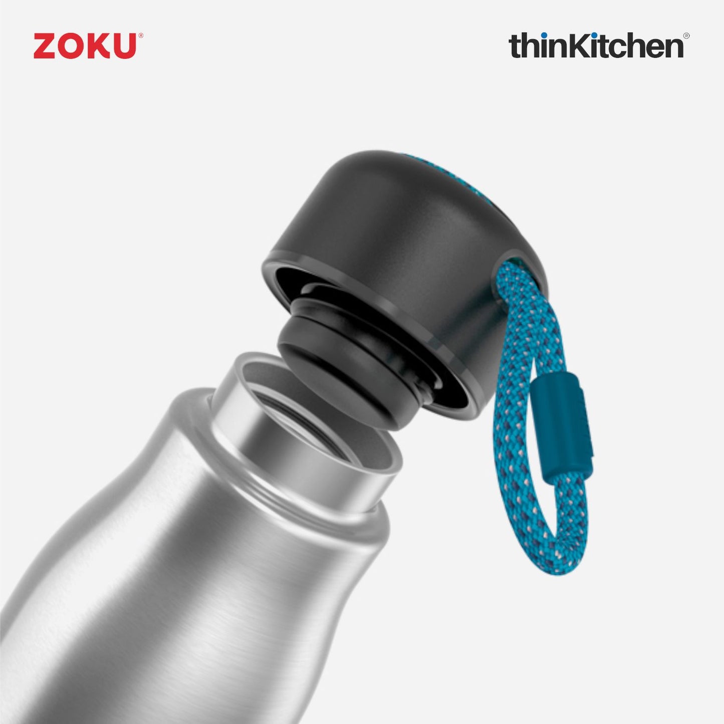 Zoku Silver Vaccum Insulated Stainless Steel Bottle