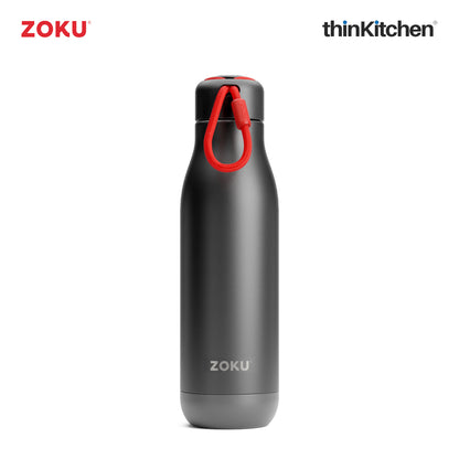 Zoku Stainless Steel Bottle, 750ml - Black