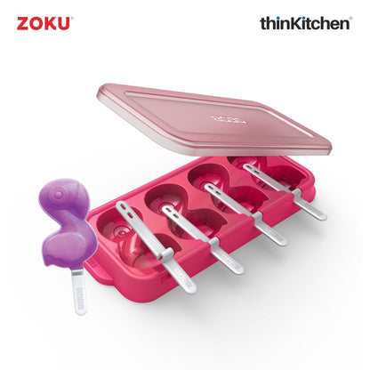 Zoku Flamingo Ice Pop Mold | Set of 4