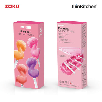 Zoku Flamingo Ice Pop Mold | Set of 4