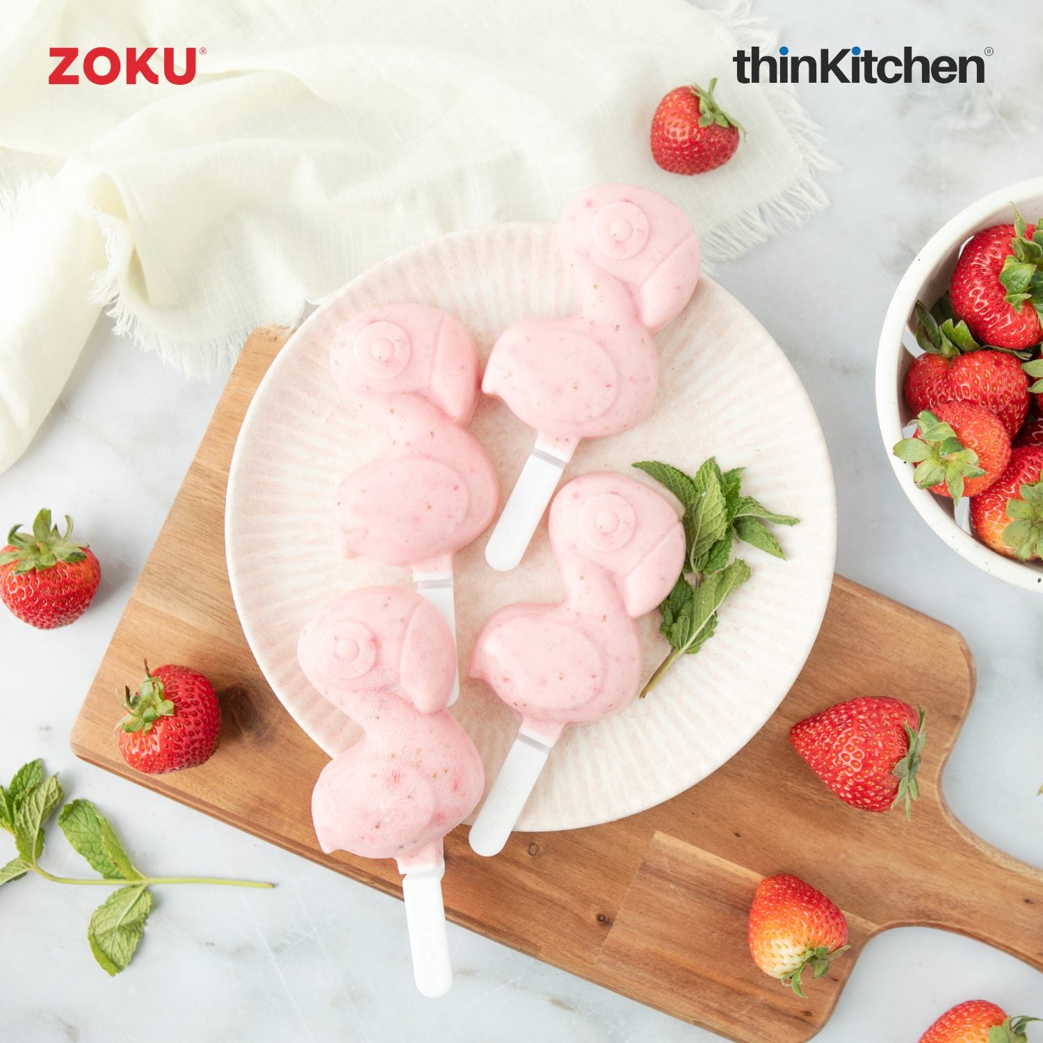 Zoku Flamingo Ice Pop Mold | Set of 4 - 8
