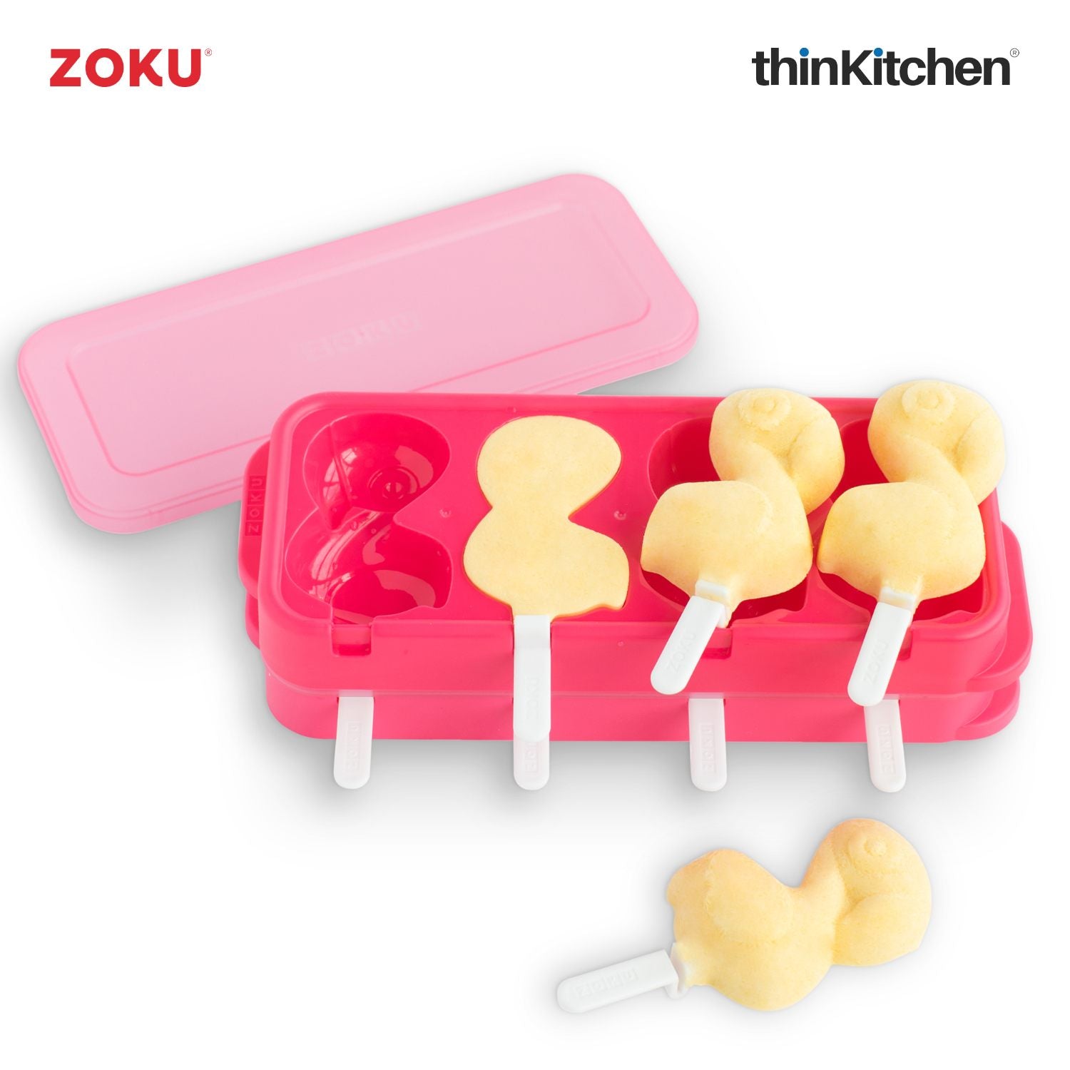 Zoku Flamingo Ice Pop Mold | Set of 4 - 1