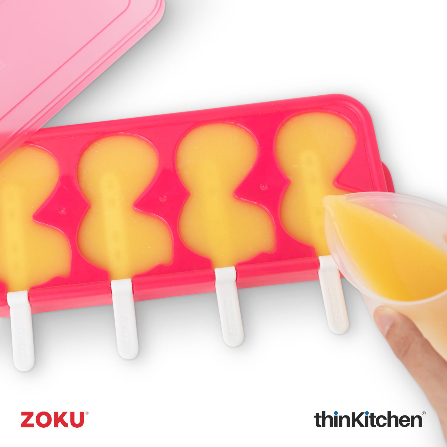 Zoku Flamingo Ice Pop Mold | Set of 4 - 3