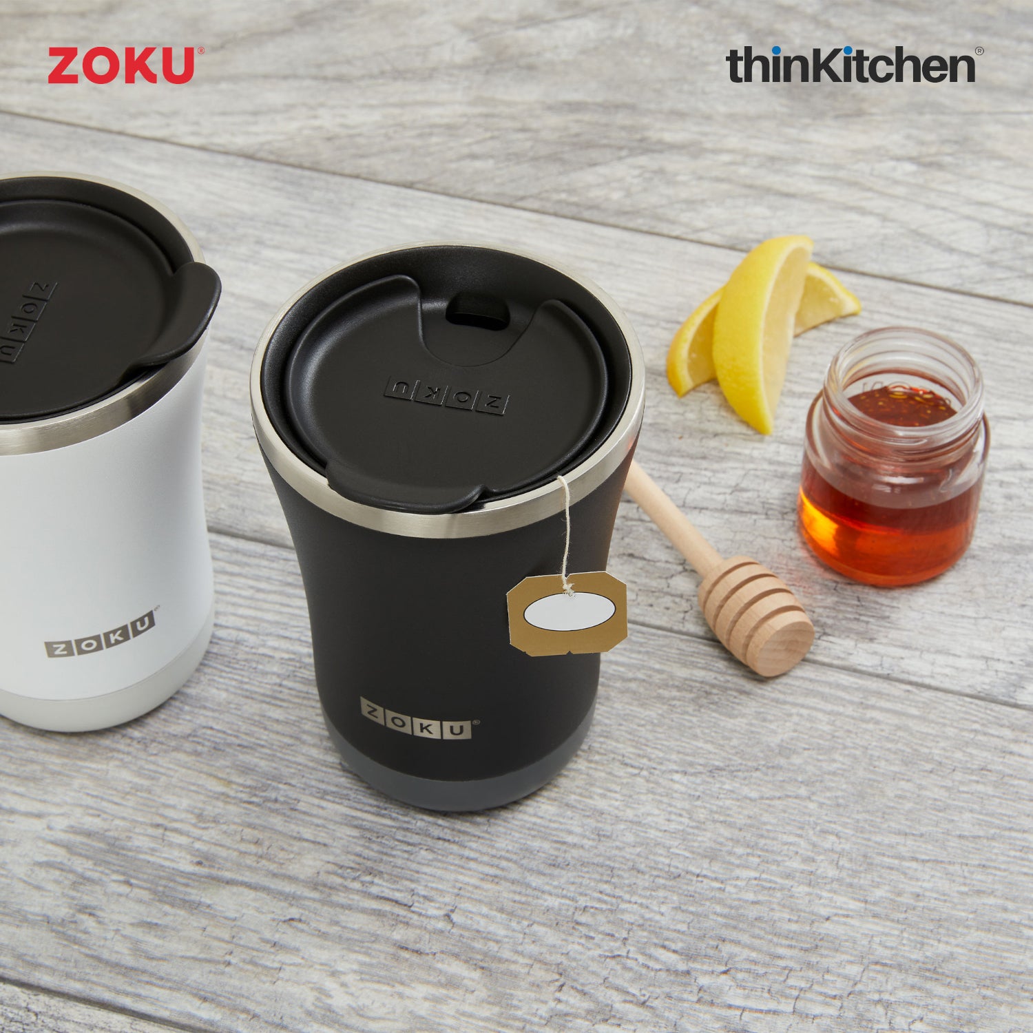 Zoku 12oz 3-in-1 Stainless Steel Tumbler Powder Coated Ash