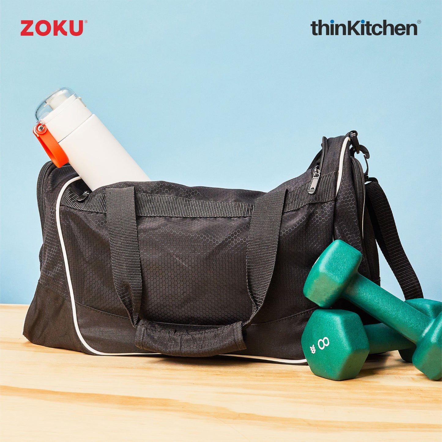 Zoku White 18oz Stainless Flip Top Bottle