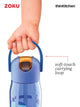 Zoku Kids Flip Straw Bottle, Blue, 415ml