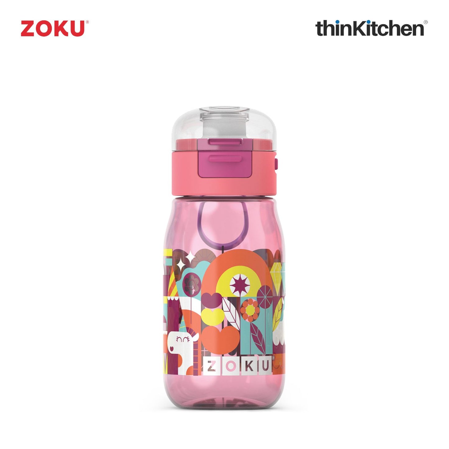 Zoku Flip Gulp Kids Bottle Pink