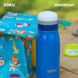 Zoku Ultralight Stainless Steel Bottle, Blue, 500ml