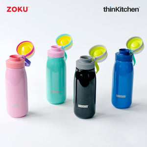 Zoku Ultralight Stainless Steel Bottle, Teal, 500ml