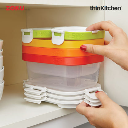 Zoku 7 Pc Neat Stack Food Containers