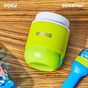Zoku Stainless Steel Food Jar, Lime Green, 296ml