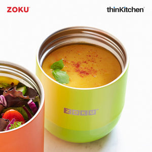 Zoku Stainless Steel Food Jar, Lime Green, 296ml
