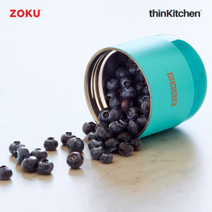 Zoku Stainless Steel Food Jar, Teal, 296ml