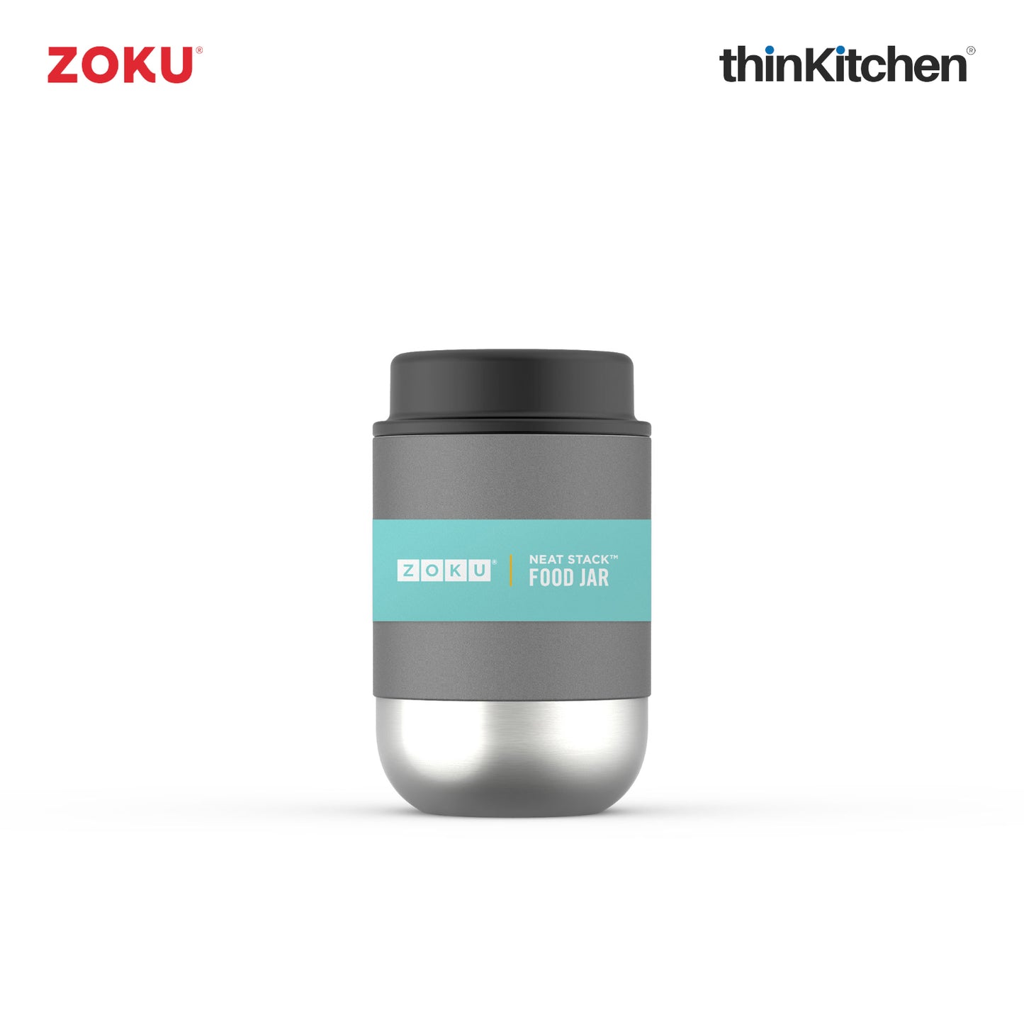 Zoku Stainless Steel Food Jar Grey 1