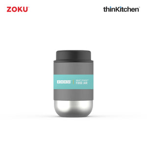 Zoku Stainless Steel Food Jar, Silver, 475ml