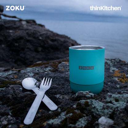 Zoku Stainless Steel Food Jar Teal 1