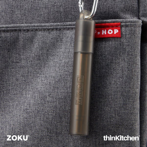 Zoku Grey Two Tone Pocket Straw
