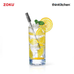 Zoku Grey Two Tone Pocket Straw