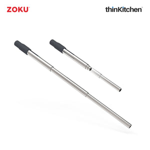 Zoku Grey Two Tone Pocket Straw