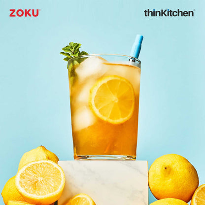 Zoku Blue Two Tone Pocket Straw