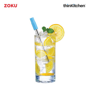 Zoku Blue Two Tone Pocket Straw