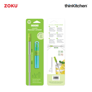 Zoku Teal Pocket Straw
