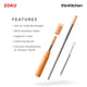 Zoku Orange Two Tone Pocket Straw