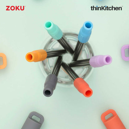 Zoku Purple Two Tone Pocket Straw