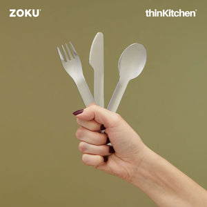 Zoku Stainless Steel Pocket Utensil Set - Charcoal