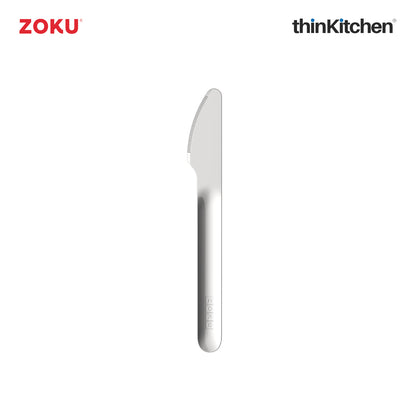 Zoku Stainless Steel Kids Pocket Utensil Set Peach