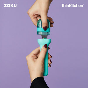 Zoku Stainless Steel Pocket Utensil Set - Teal