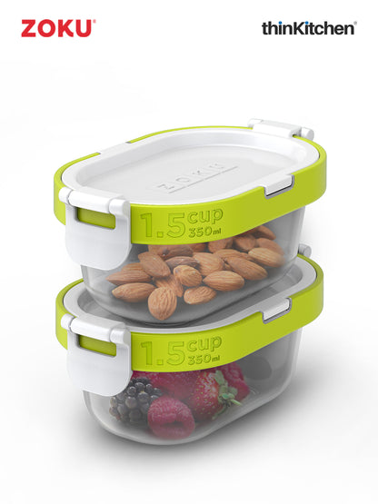 Zoku 4 Pcs Neat Stack Food Containers