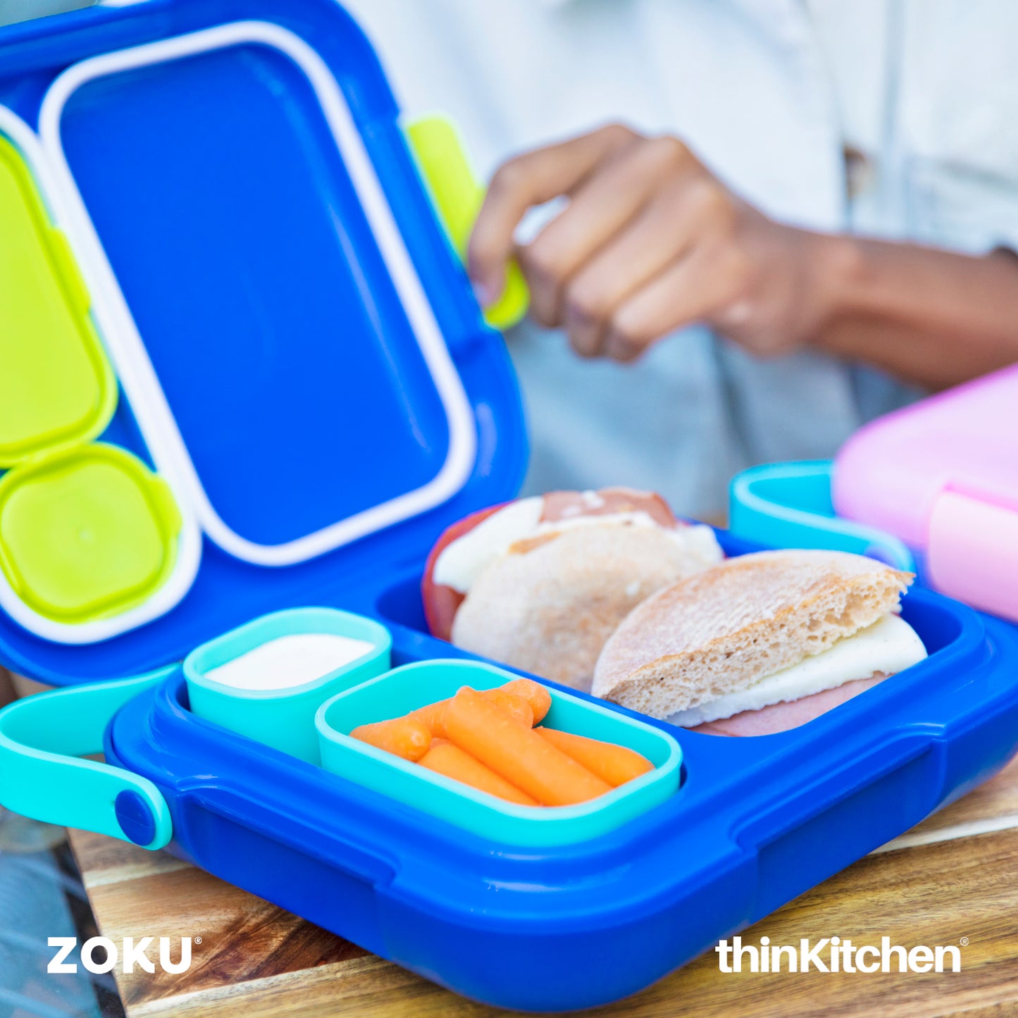 Zoku Blue Neat Bento Box
