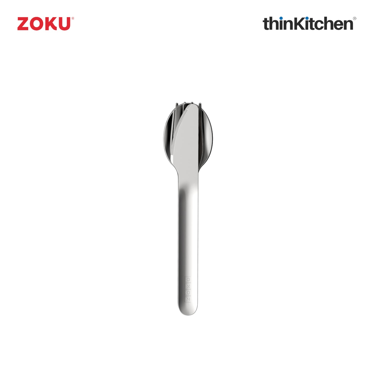Zoku Stainless Steel Kids Pocket Utensil Set Shark
