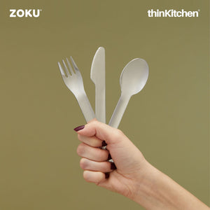 Zoku Stainless Steel Kids Pocket Utensil Set - Shark