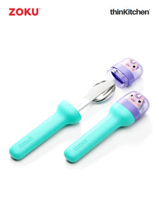 Zoku Stainless Steel Kids Pocket Utensil Set - Unicorn