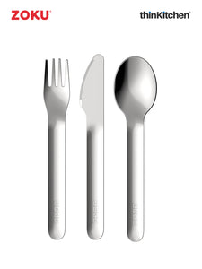 Zoku Stainless Steel Kids Pocket Utensil Set - Unicorn