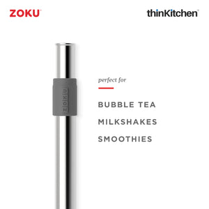 Zoku Jumbo Pocket Straw - Charcoal