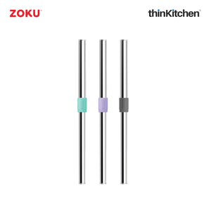 Zoku Jumbo Pocket Straw - Charcoal