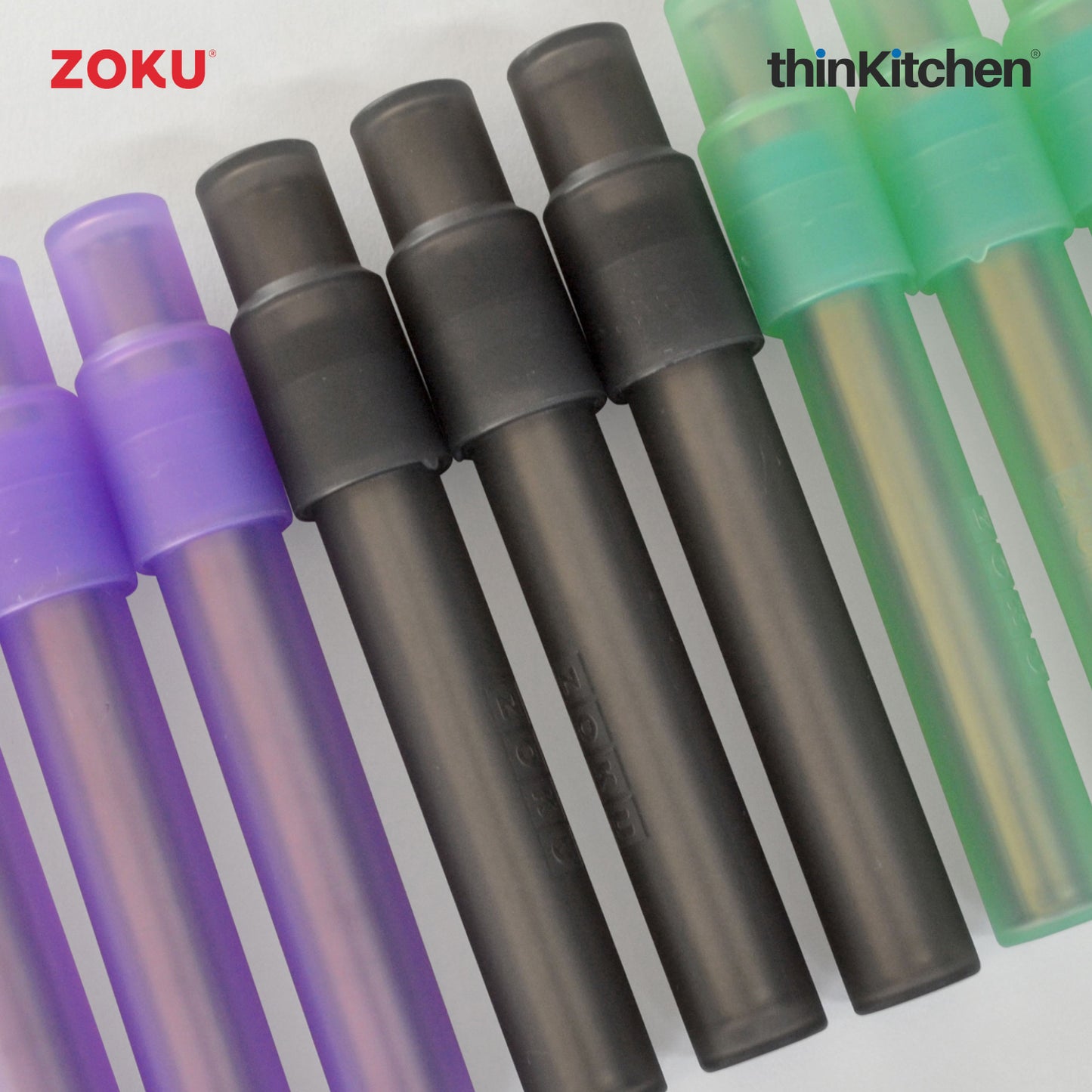Zoku Jumbo Pocket Straw Charcoal