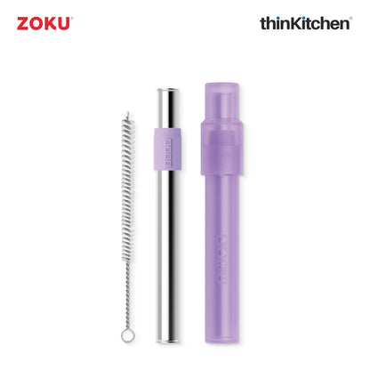 Zoku Jumbo Pocket Straw Purple